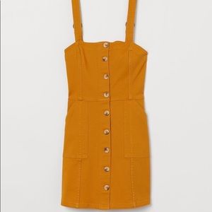 H&M Yellow Button Up Dress
